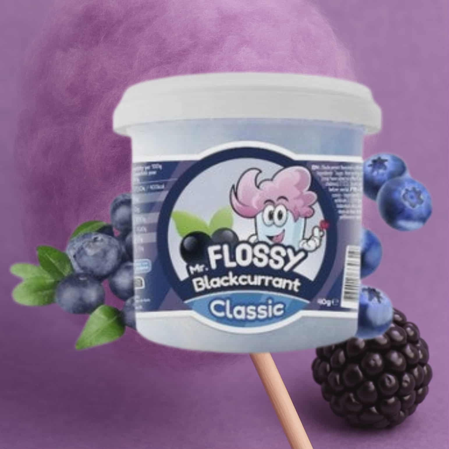 Mr Flossy Barbe à papa Classic Cassis 40 Gr