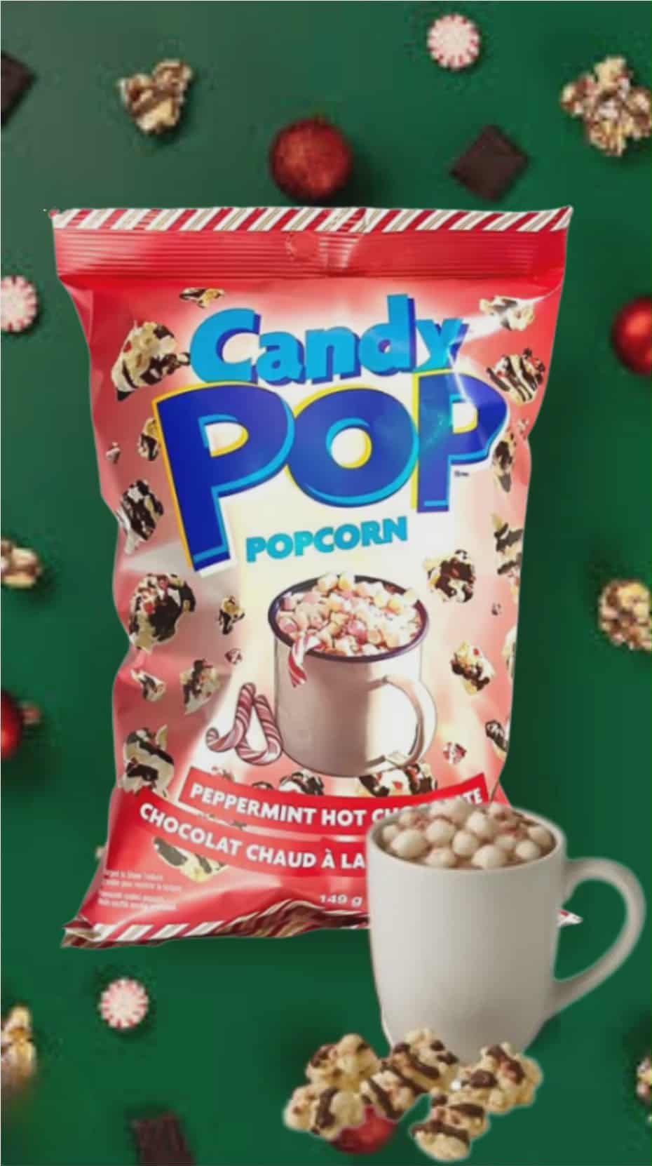 Candy Pop Peppermint Hot Chocolate Popcorn 149 Gr