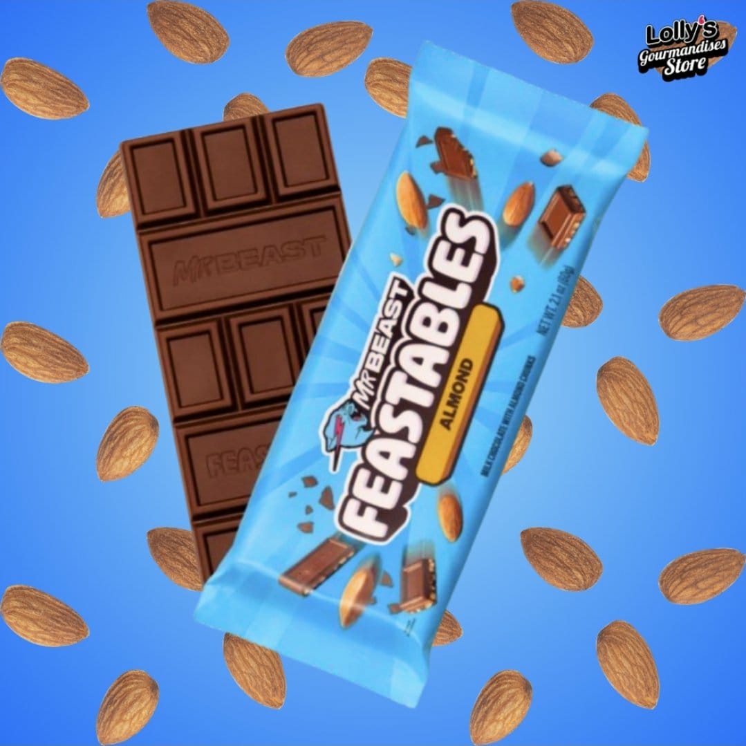 Mr Beast Feastables Milk Chocolate with Almond 60 Gr