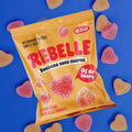 Rebelle Bonbons Coeurs Pêche 50 Gr
