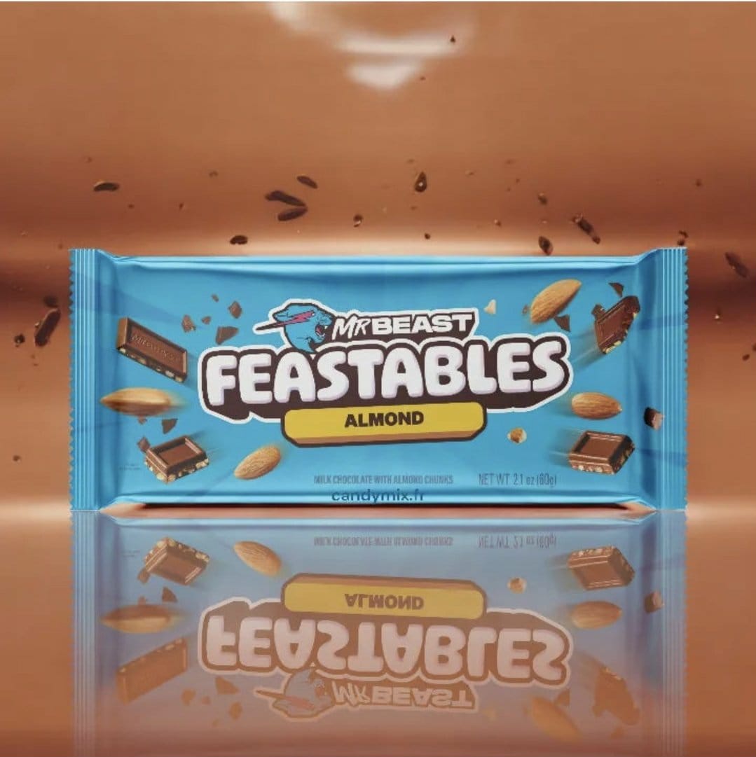 Mr Beast Feastables Milk Chocolate with Almond 60 Gr