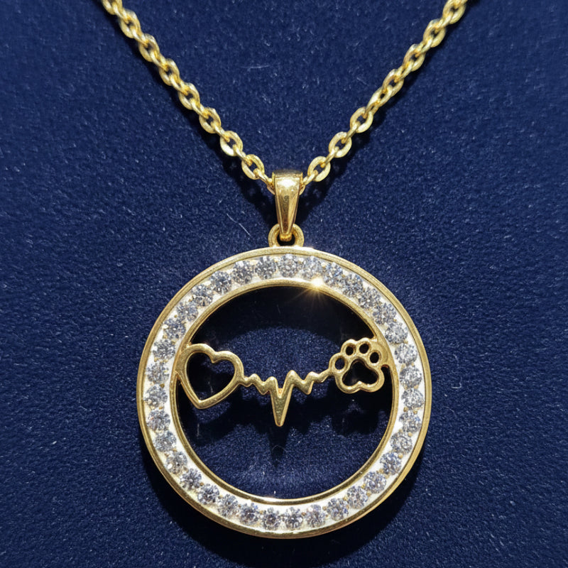 ✨Collier Doré Avec Pendentif 💎Acier Inoxydable de Haute Qualité