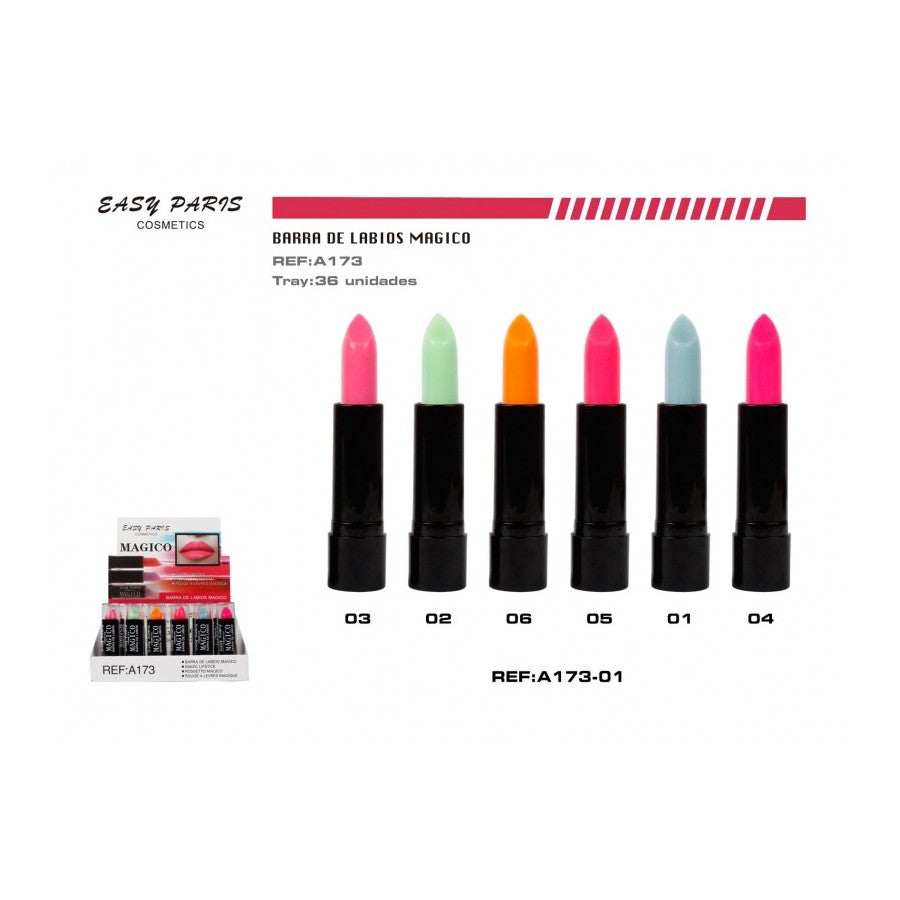 ROUGE À LEVRES MAGIC 6 COULEURS 7.5CM