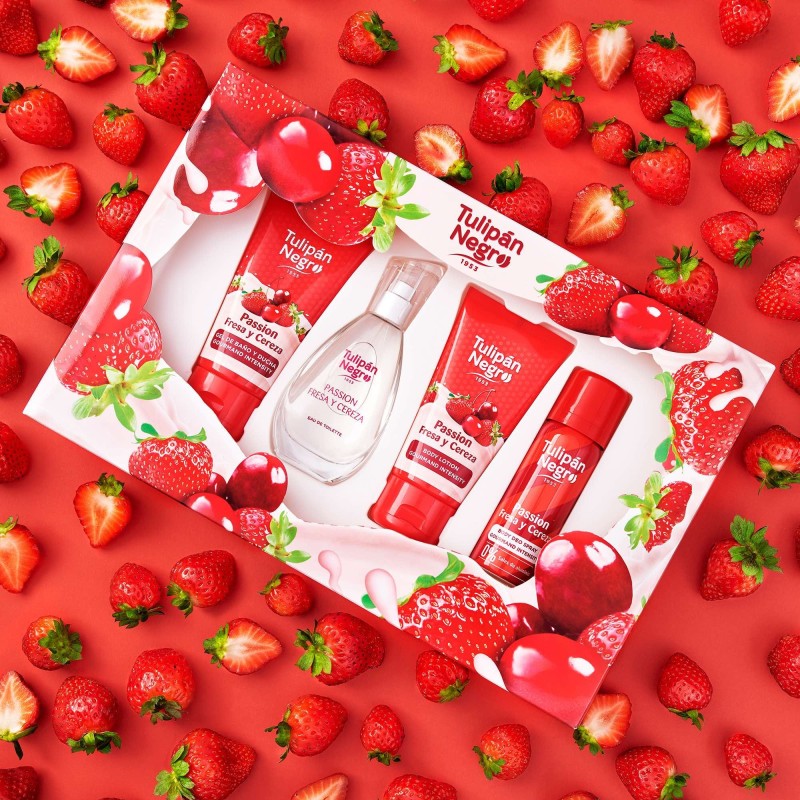 Coffret 4 pièces Gourmand Fraise Cerise - Tulipan Negro