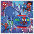 Boîte à sandwich Spider-Man Toiles de Dinosaure + ensemble de couverts
