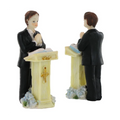 Communiant (garçon) devant son pupitre - 2 pièces