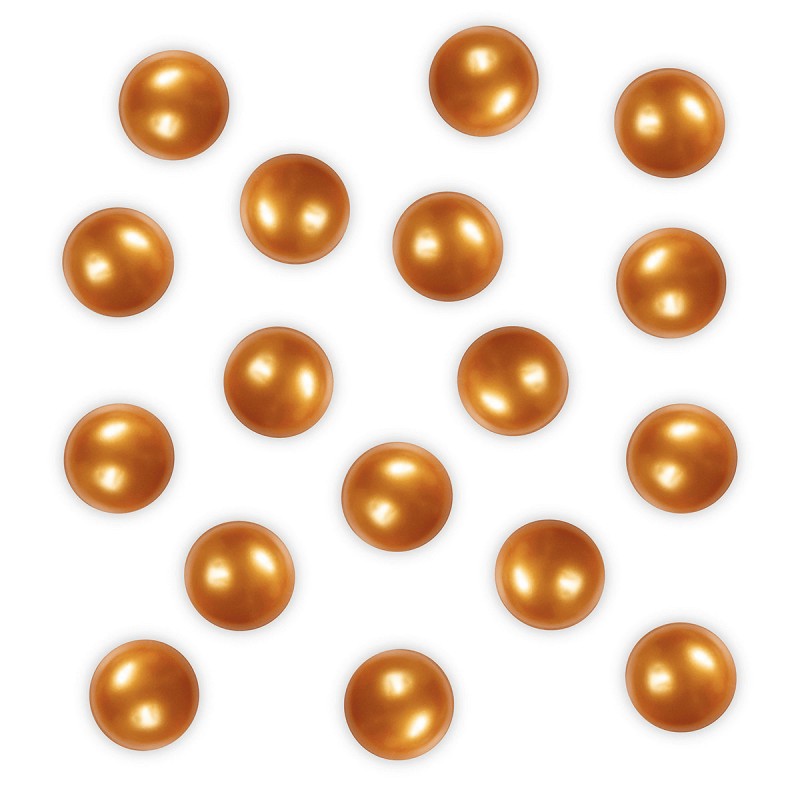 10xPerle de bain ronde or nacré, Senteur Vanille
