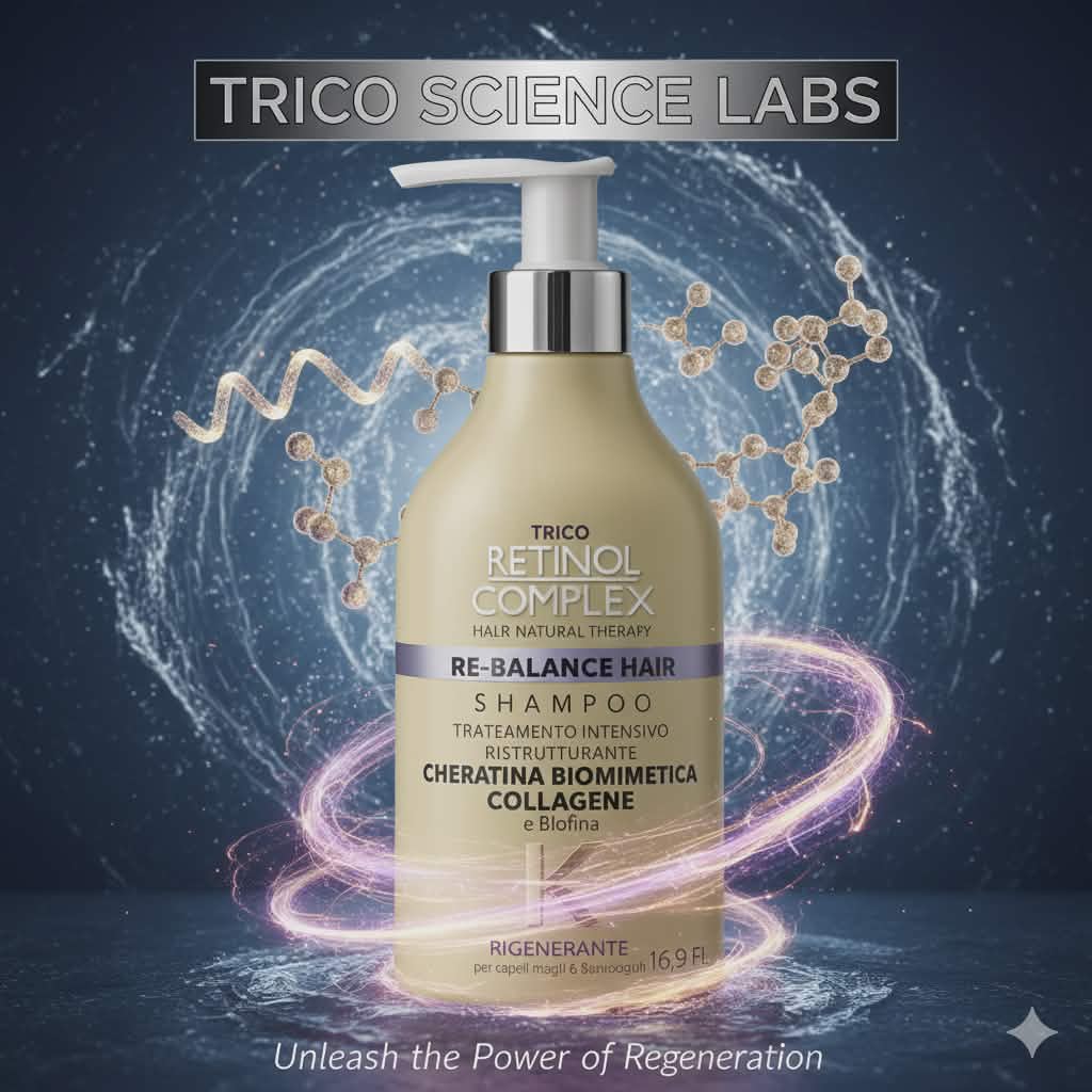 SHAMPOOING À LA KÉRATINE BIOMIMÉTIQUE 500ml. RETINOL COMPLEX