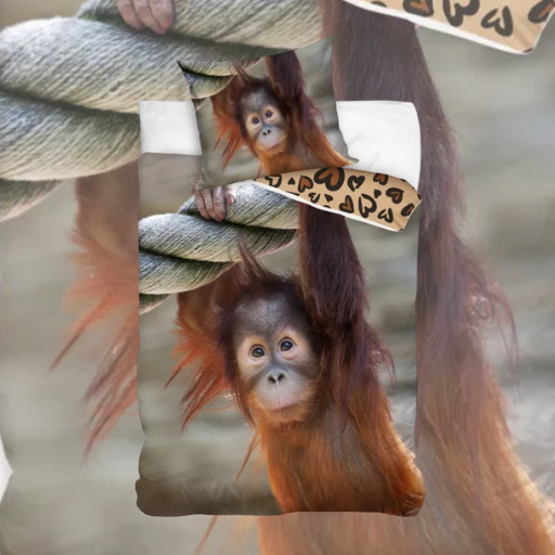 Housse de couette Orangutan Tiny Swinger 140×200cm, 70×90 cm