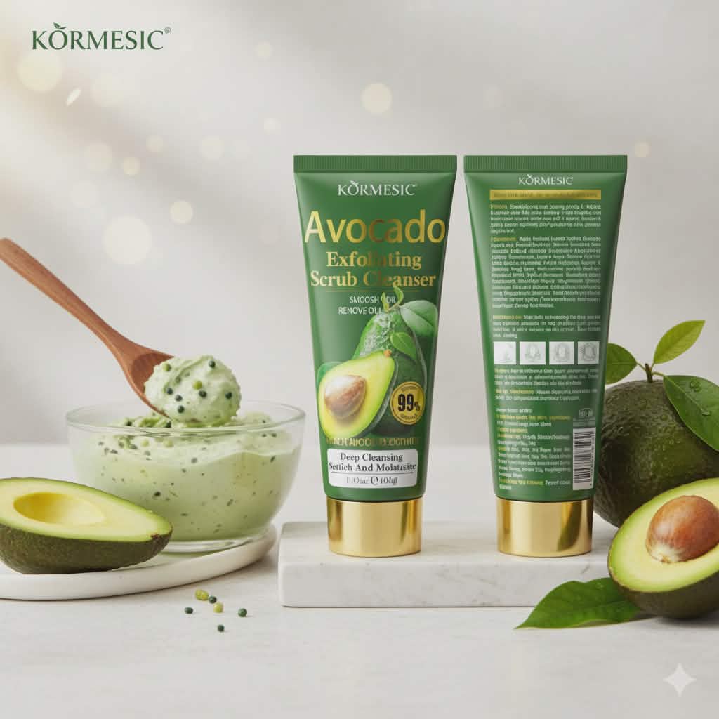 NETTOYANT VISAGE EXFOLIANT À L'AVOCAT 100ML. KORMESIC