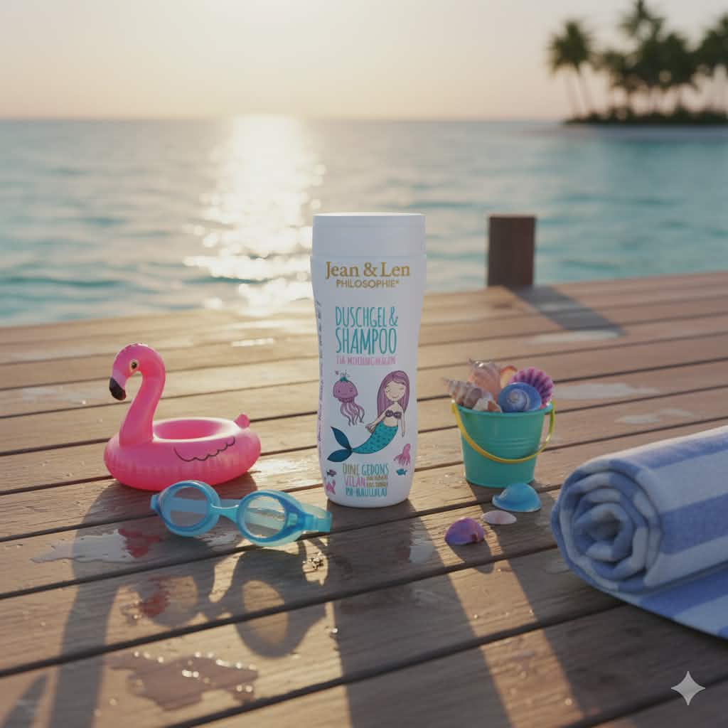 SHAMPOOING & DOUCHE. SIRÈNES ENFANTS VEGAN 230ML. JEAN&LEN