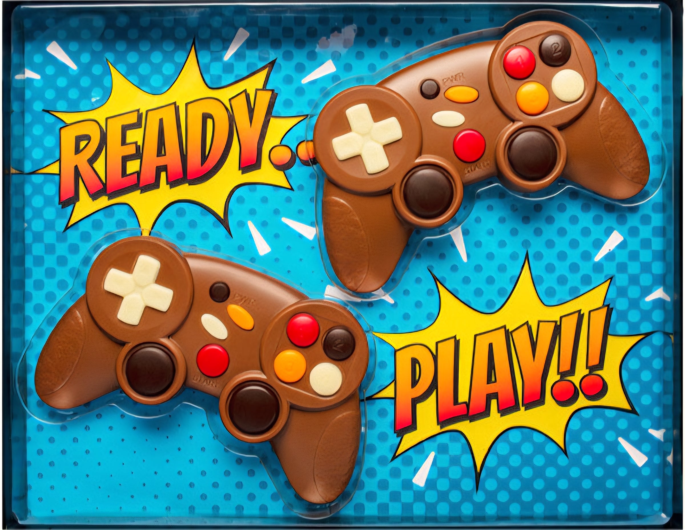 COFFRET INSOLITE MANETTE DE JEUX VIDEO EN CHOCOLAT 70 gr