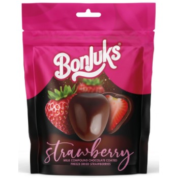 Bonjuks Freeze Dried Strawberry Milk Choc 80 Gr