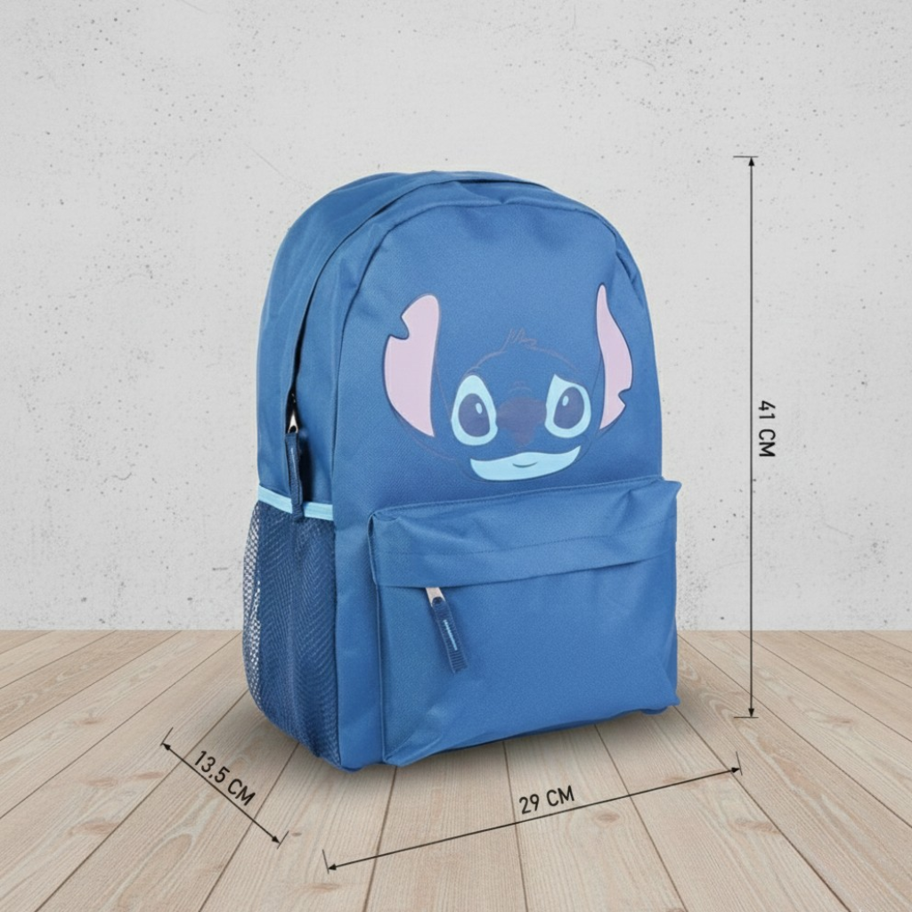 Sac d'école Disney Lilo et Stitch, le chien étoile bleu, 41 cm