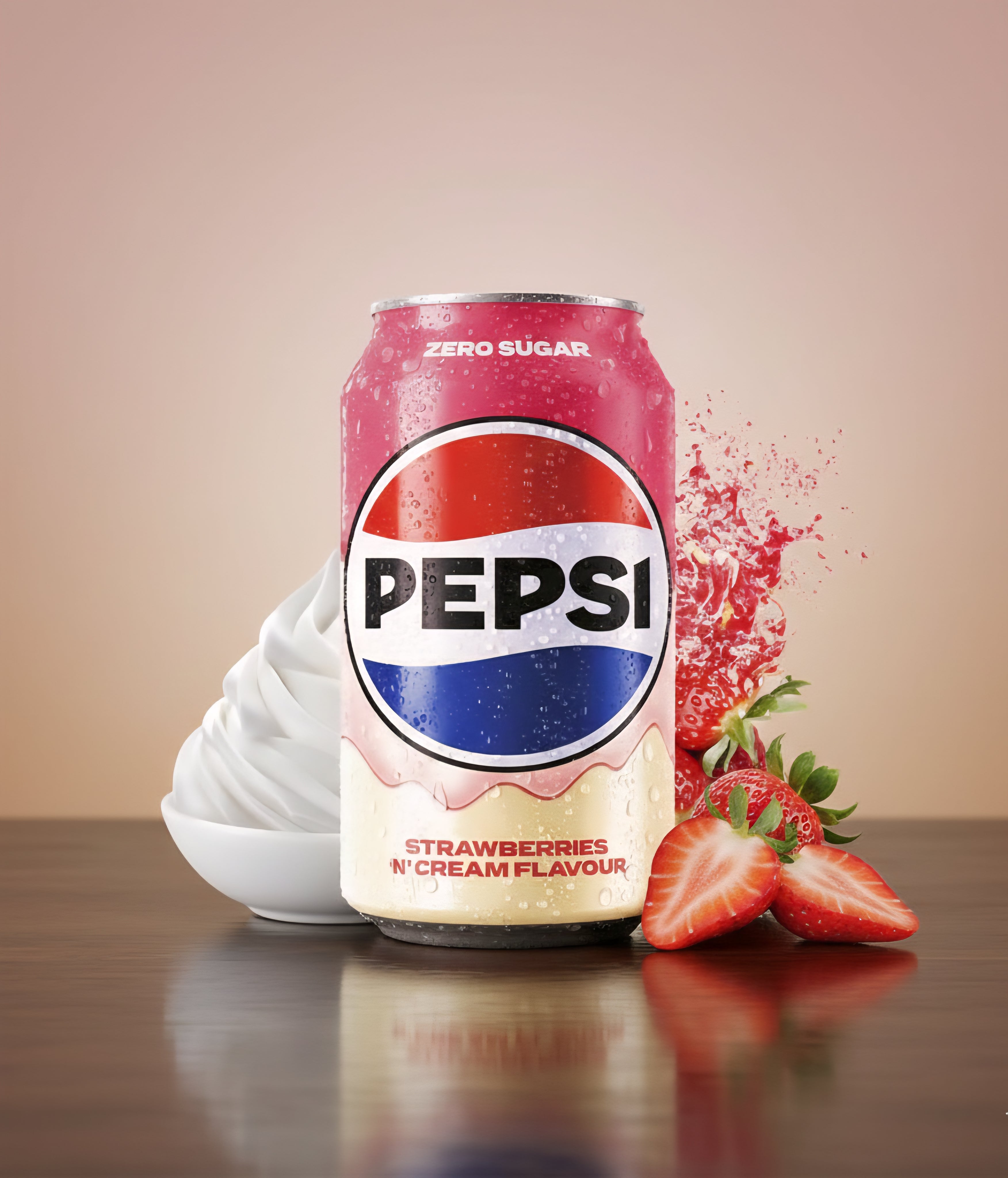 Pepsi Zero Sugar Strawberry & Cream 330 ml