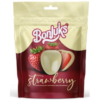 Bonjuks Freeze Dried Strawberry White Choc 80 Gr