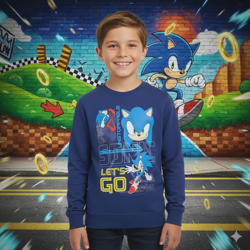 Pull Sonic le Hérisson pour enfants de 4 à 12 ans / 104 à 152 cm