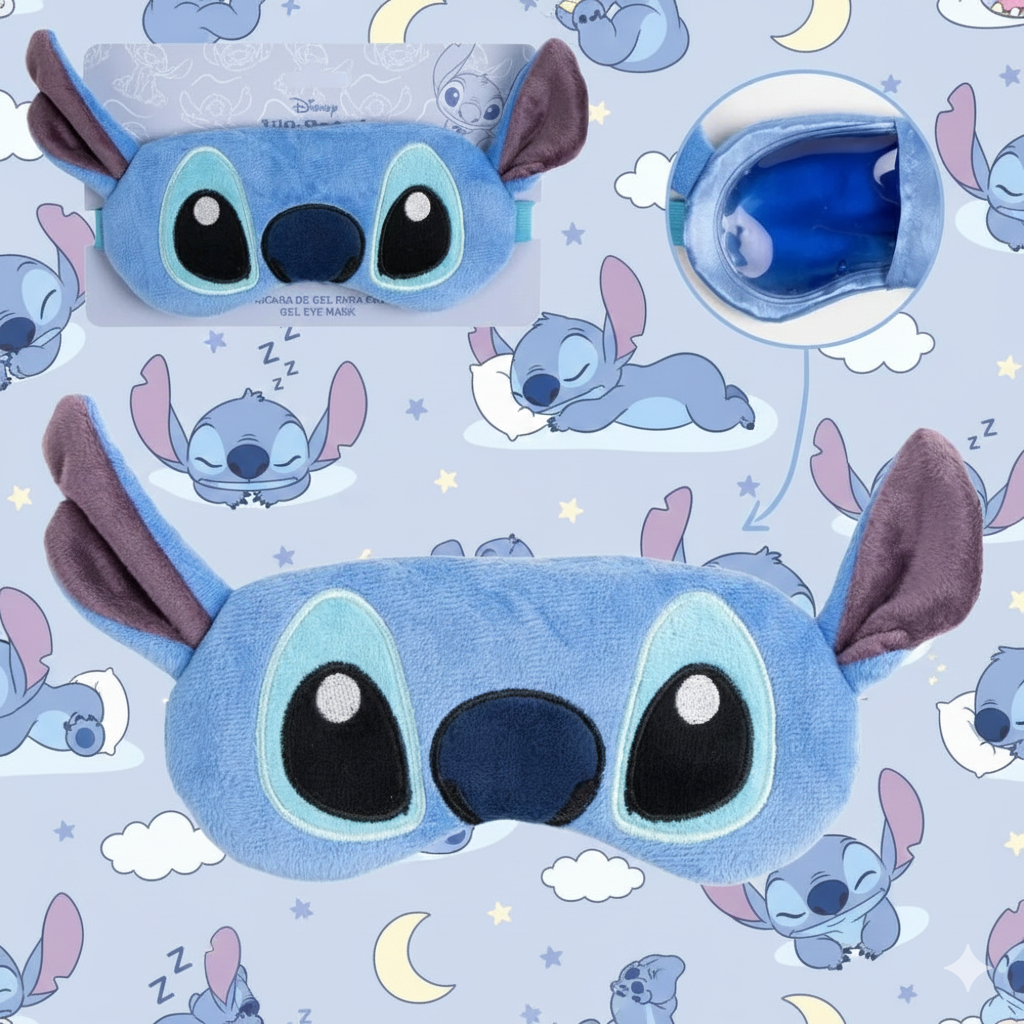 Masque de sommeil en gelée bleue pour adulte Disney Lilo et Stitch, Le Chien Étoile, Masque de nuit
