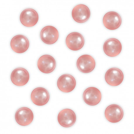 10 xPerle de bain ronde rose nacré, Senteur Rose