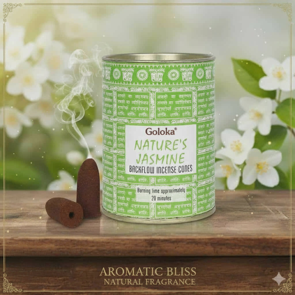 Cônes d'encens à reflux au jasmin Goloka