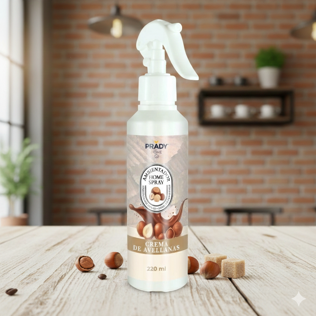 DÉSODORISANT SPRAY CRÈME DE NOISETTE 220ML. PRADY