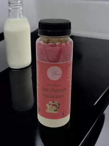 Latte chocolat blanc framboise