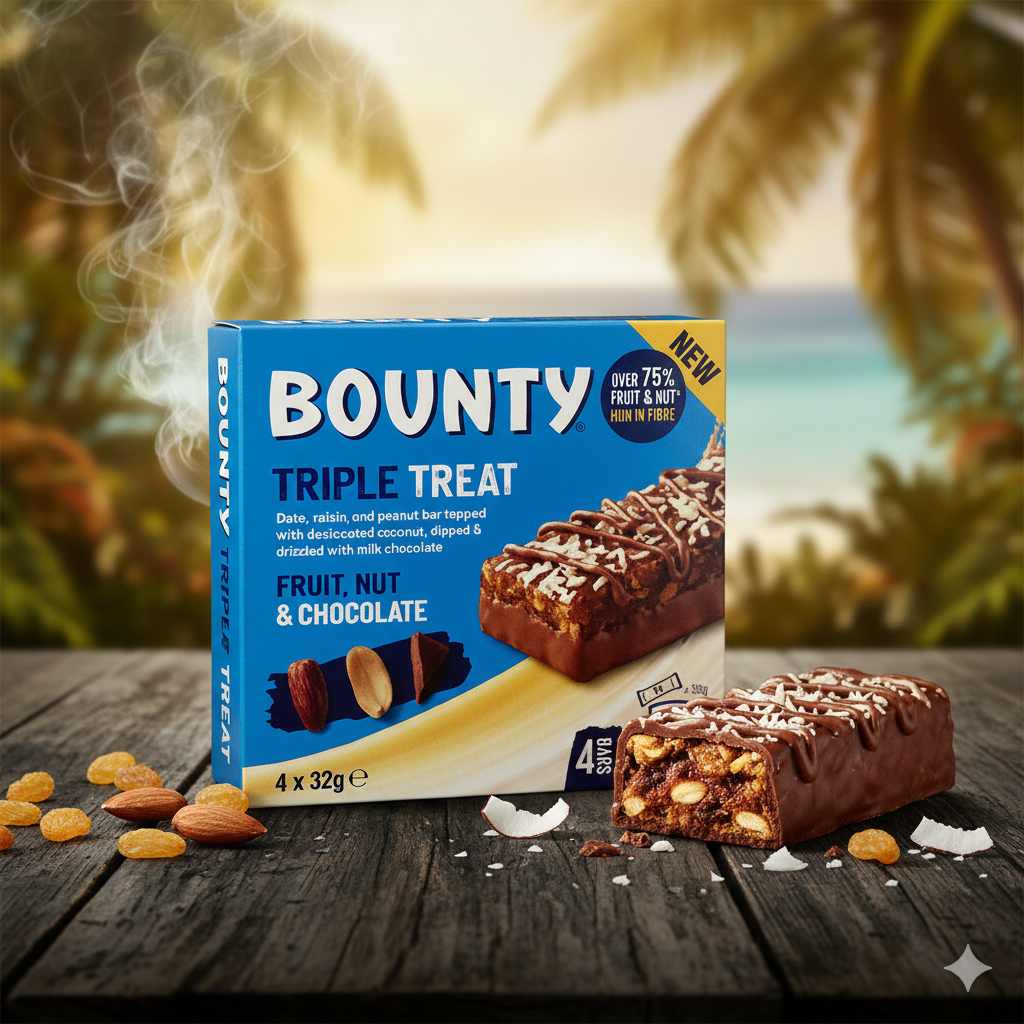 Bounty Triple Treat Fruit & Nut 128 Gr