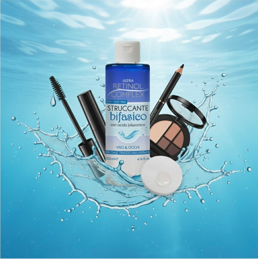 DEMAQUILLANT BIPHASE A L'ACIDE HYALURONIQUE 200ML. RETINOL COMPLEX