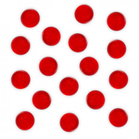 10 xPerle de bain ronde transparent rouge, Senteur Rose