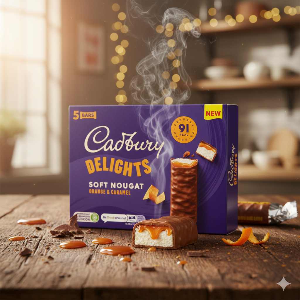 Cadbury Soft Nougat Hazelnut Flavour & Caramel 110 Gr