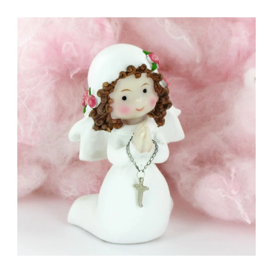 Sujet communiante à genoux et chaînette - pièce