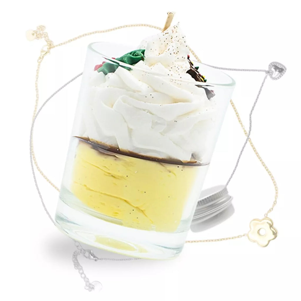 Bougie bijou délice vanillé.collier