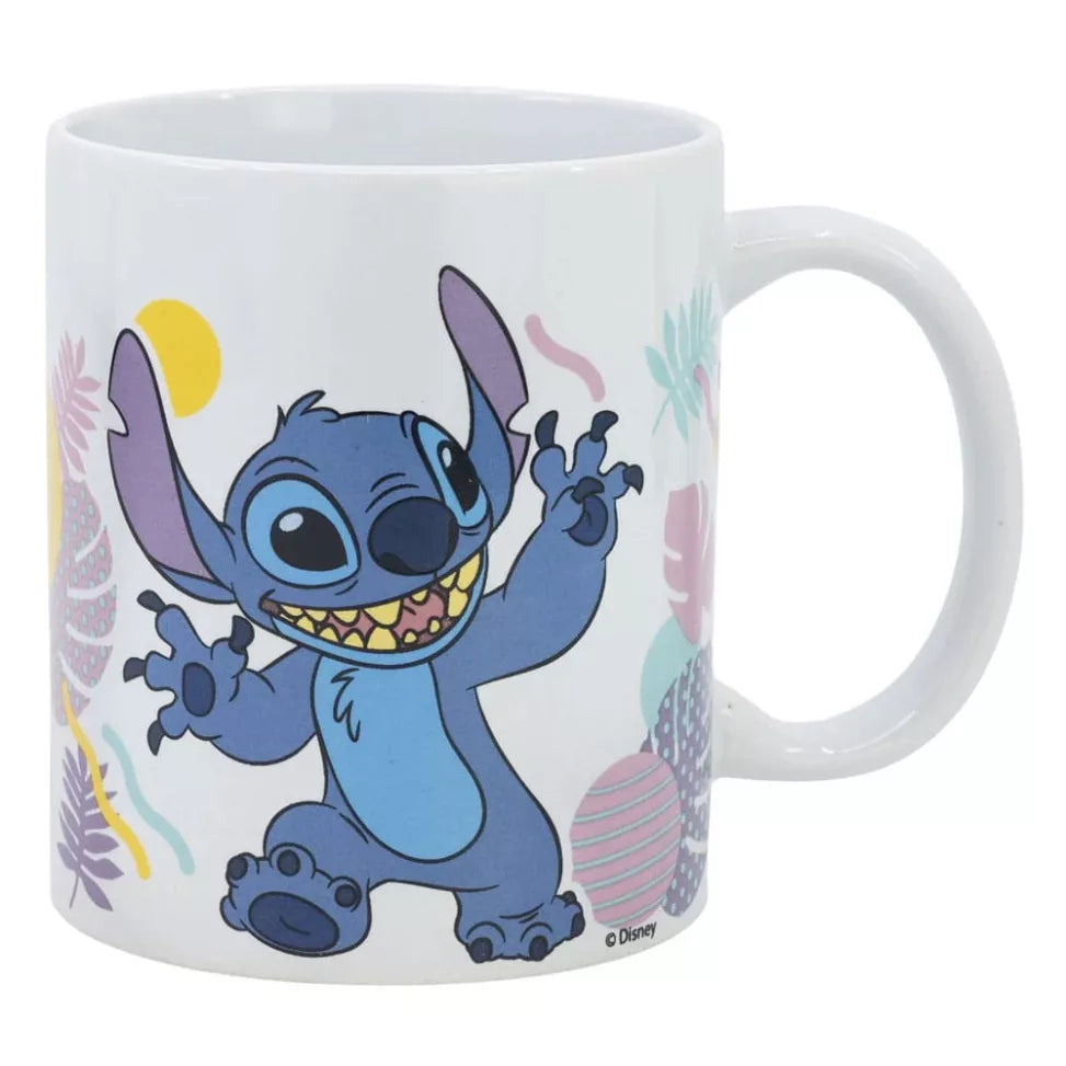 Mug en porcelaine hawaïenne Disney Lilo et Stitch, le chien étoile, 325 ml