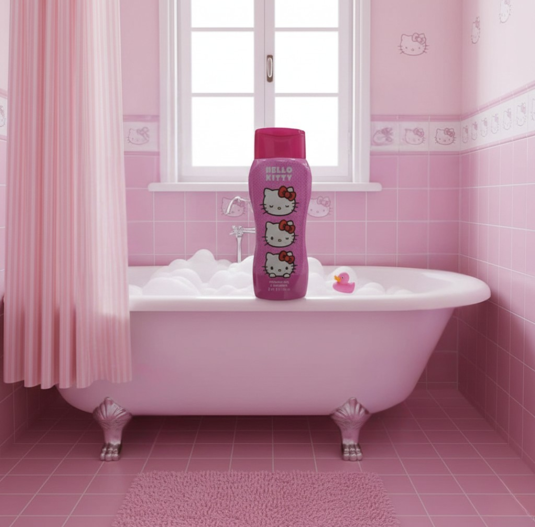 GEL DOUCHE & SHAMPOOING HELLO KITTY 500ML. AIR-VAL