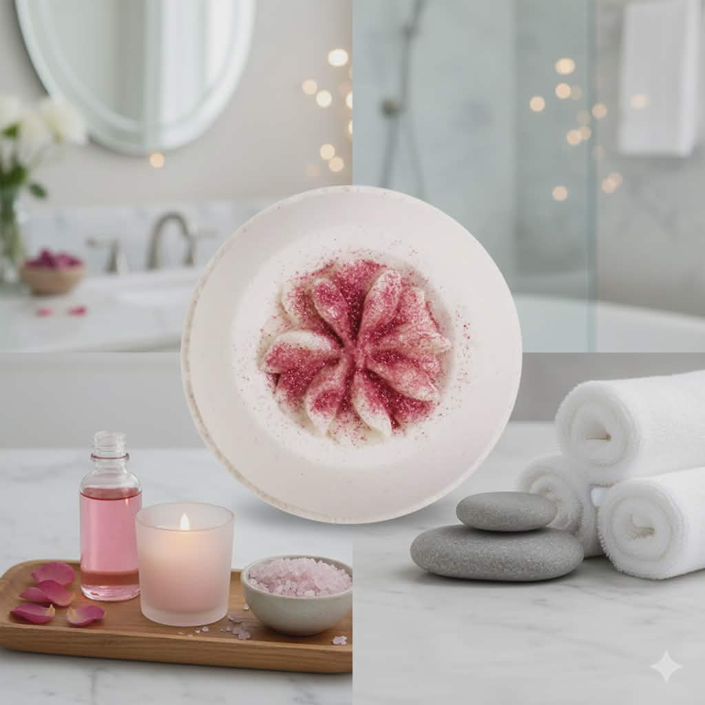 Boule effervescente pour le bain "COOKIES AND CREAM" 190g,senteur cookies