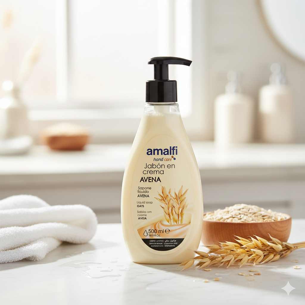 SAVON À LA CRÈME AVENA 500ML. AMALFI
