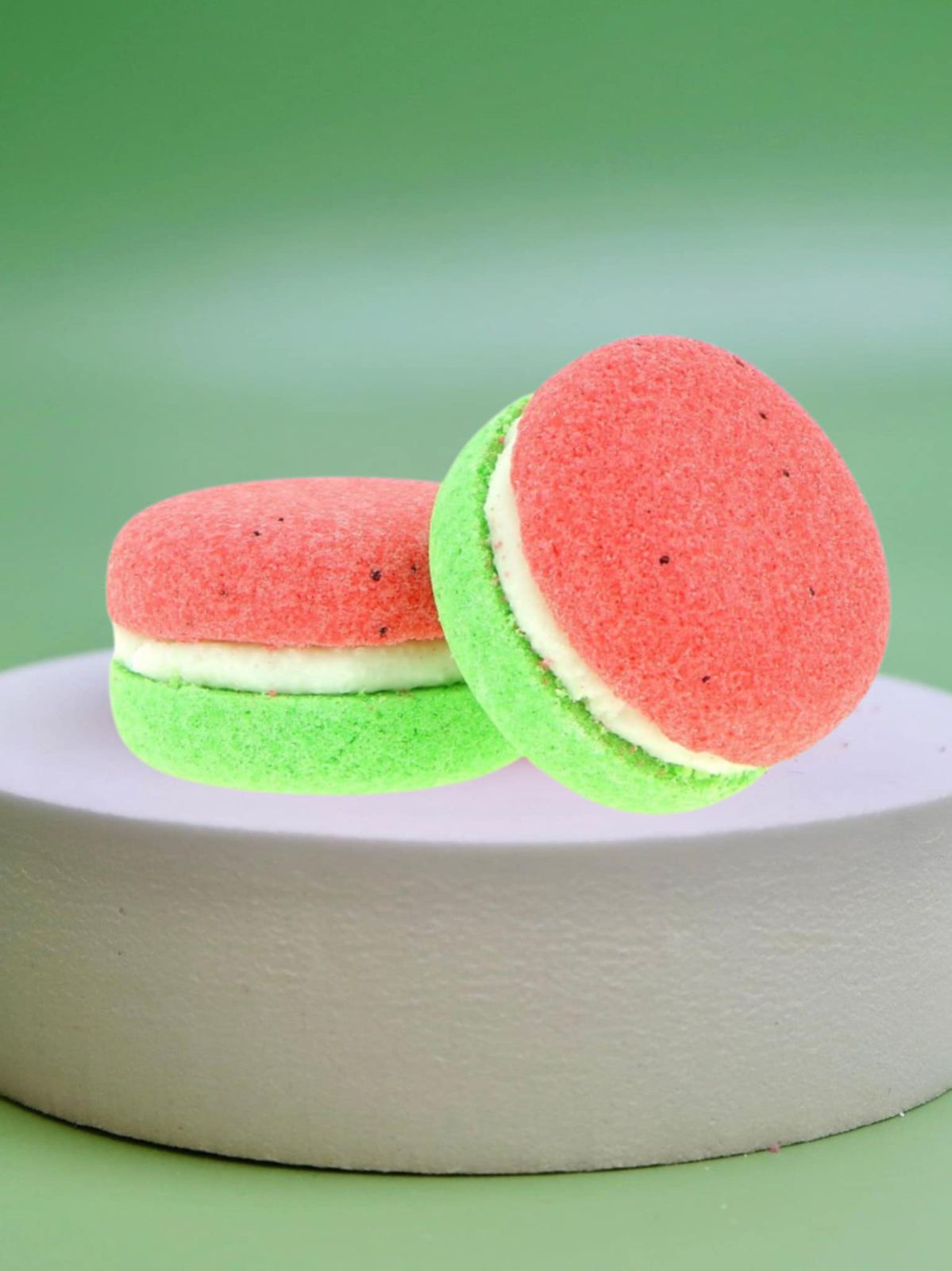 Macaron effervescent 70g, senteur Pastèque