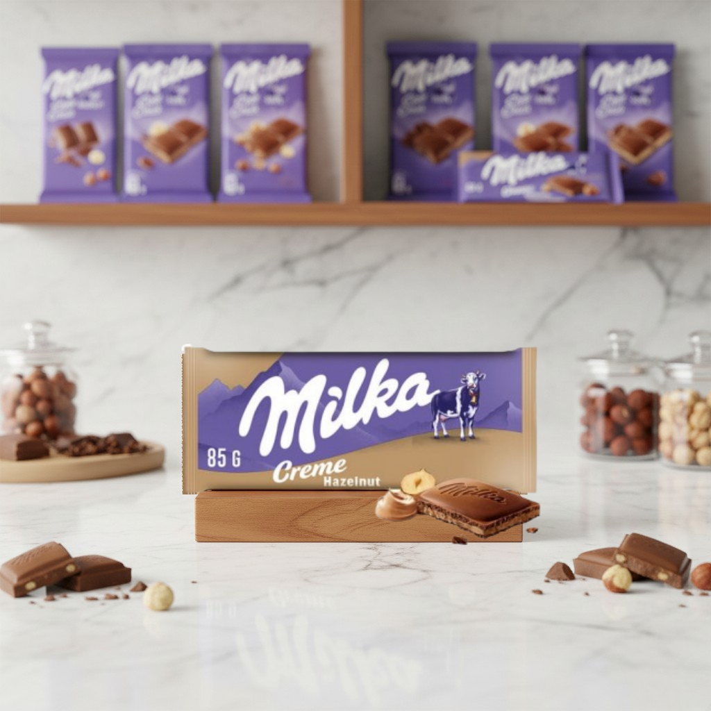 Tablette de chocolat Milka Hazelnut Cream 85 Gr