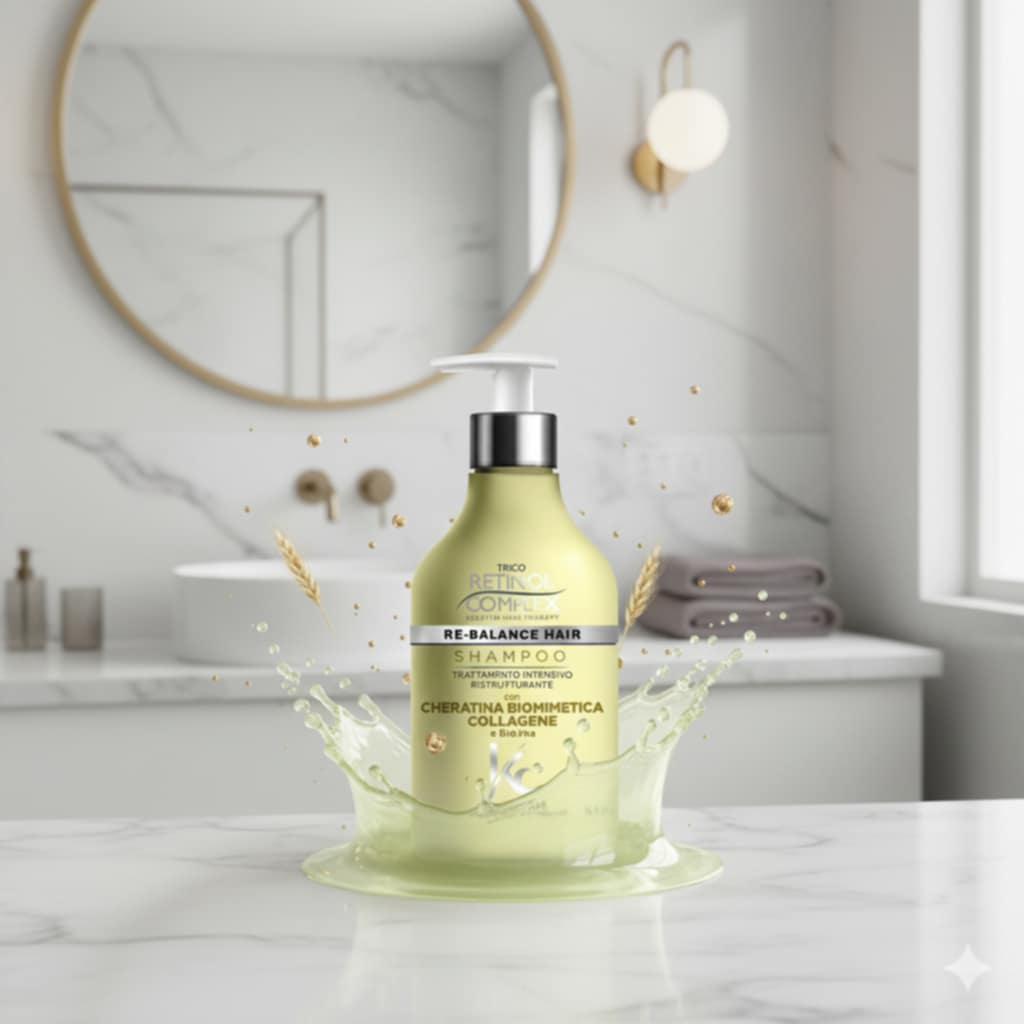 SHAMPOOING À LA KÉRATINE BIOMIMÉTIQUE 500ml. RETINOL COMPLEX