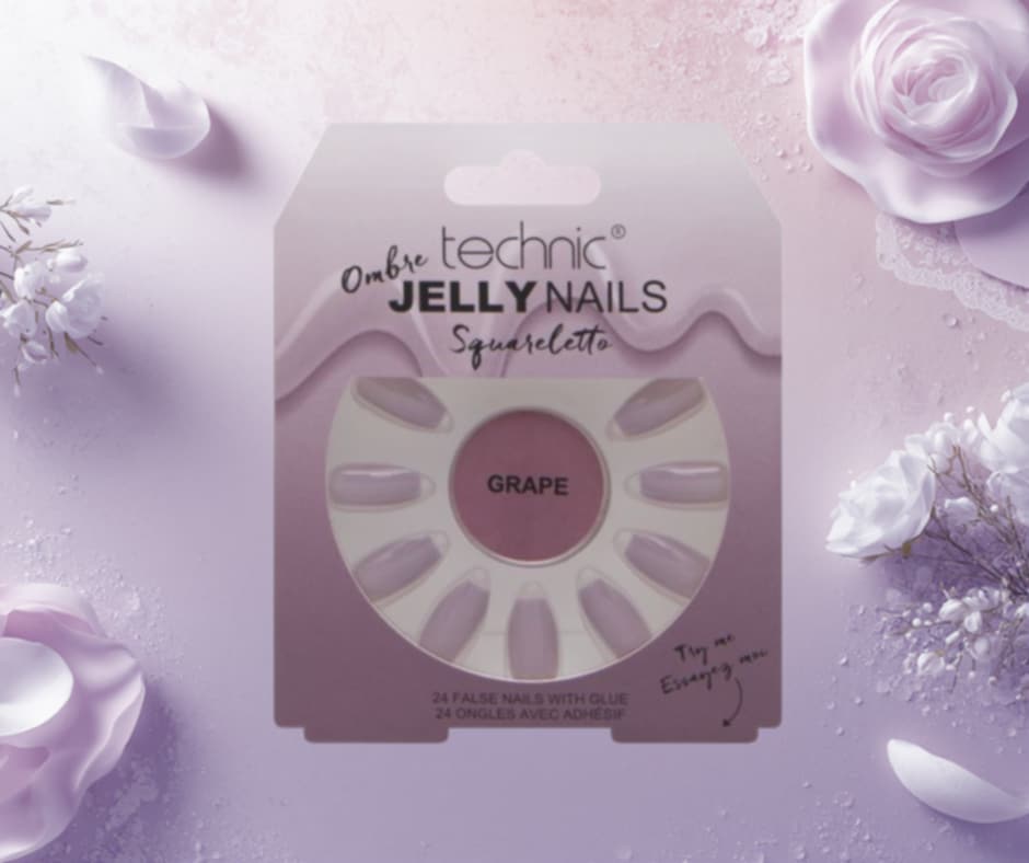 technic - Faux ongles Jelly nails Squareletto Grape - 24 pcs