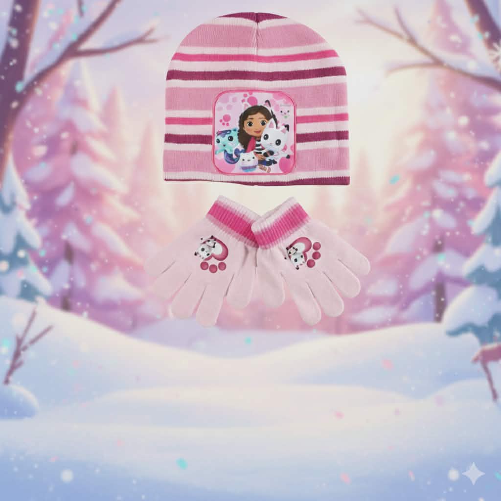 Ensemble chapeau et gants pour enfants Cuddle Paws de la maison de poupée de Gabi