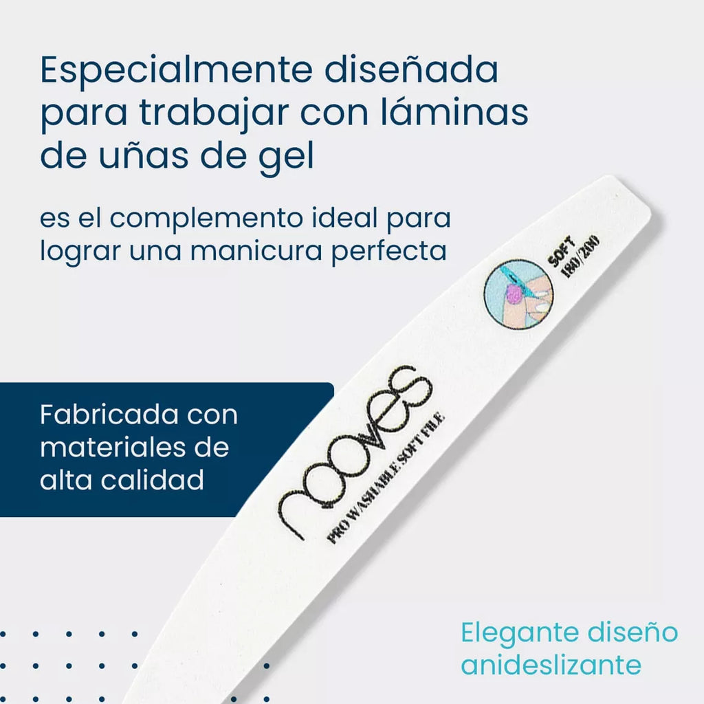 Lime à ongles professionnelle NOOVES 180/200 - NOOVES