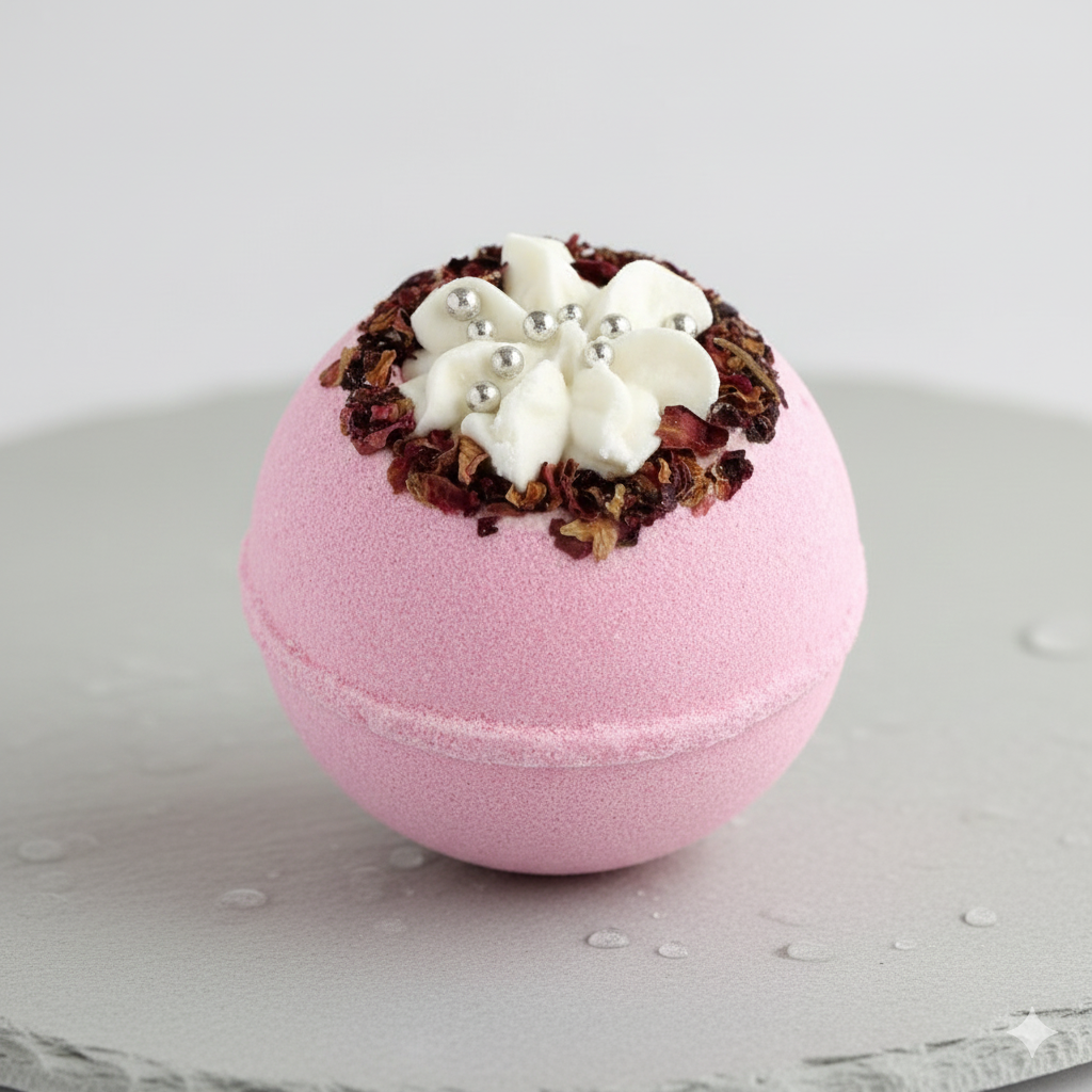 Boule effervescente pour le bain "CHERRY PARTY" 190g, senteur cerise