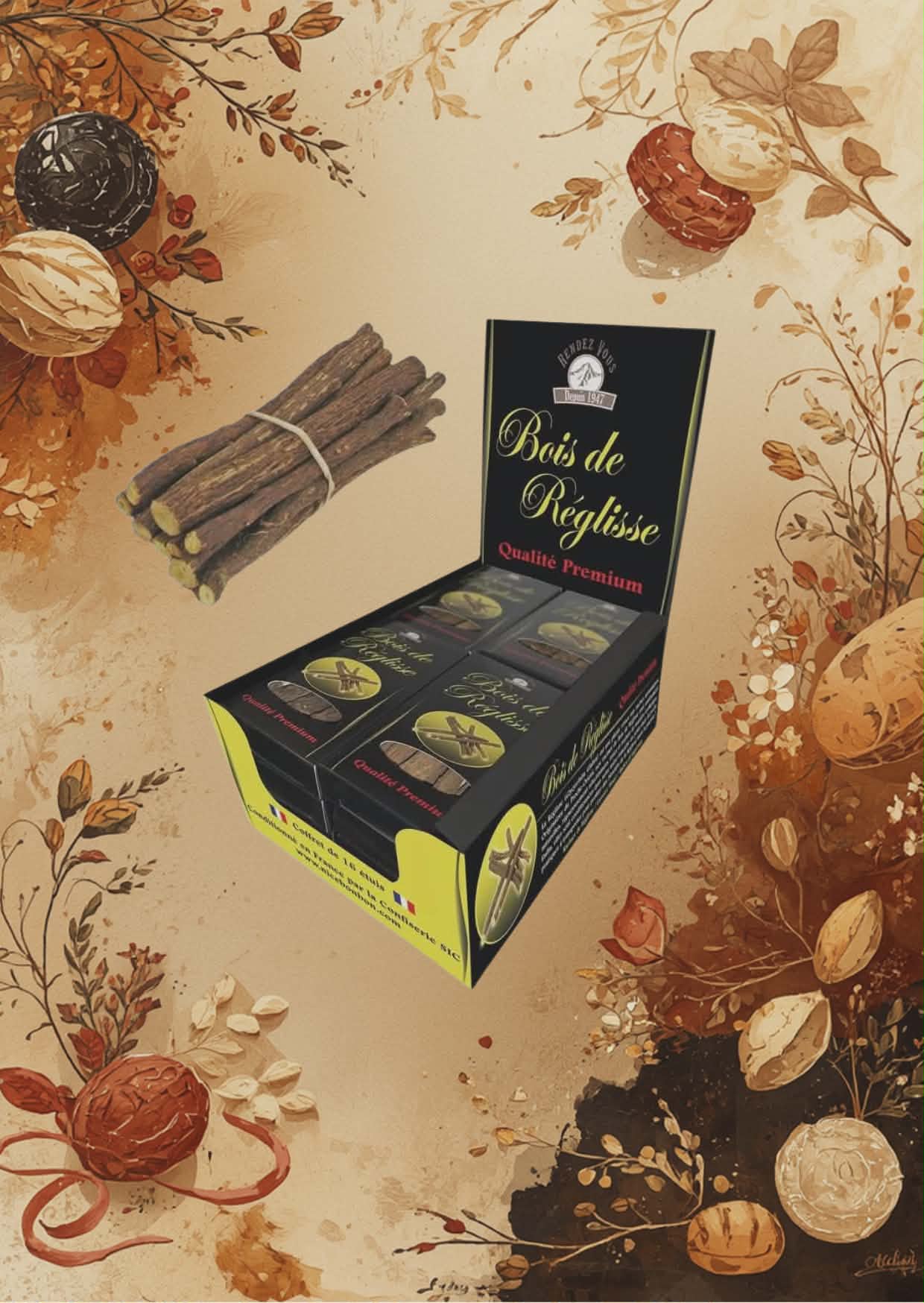 Bois de réglisse 22g - environ 3/4 baton