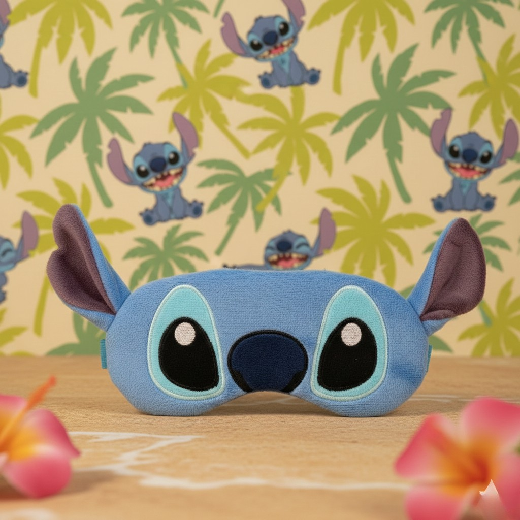 Masque de sommeil en gelée bleue pour adulte Disney Lilo et Stitch, Le Chien Étoile, Masque de nuit