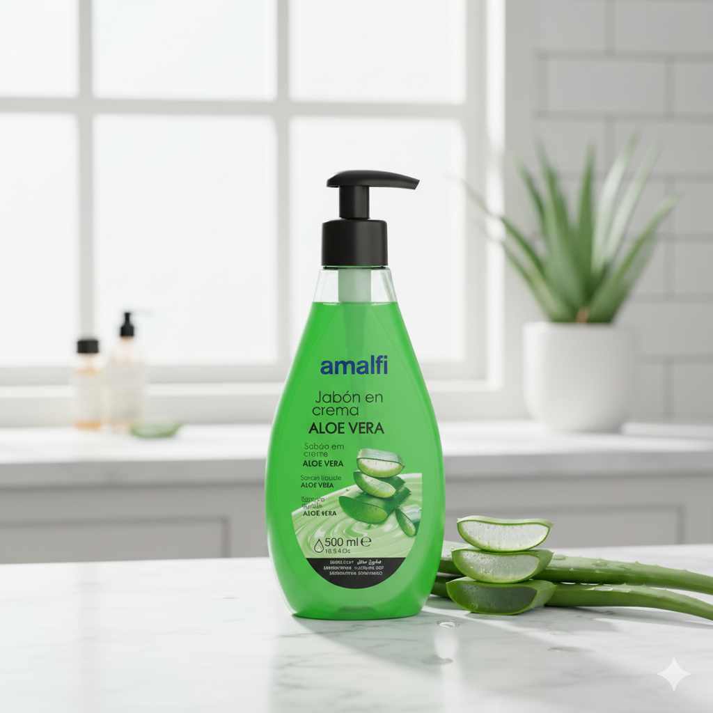 SAVON À LA CRÈME ALOE VERA 500ML. AMALFI