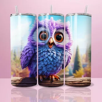Owl purple - Thermos 590ml