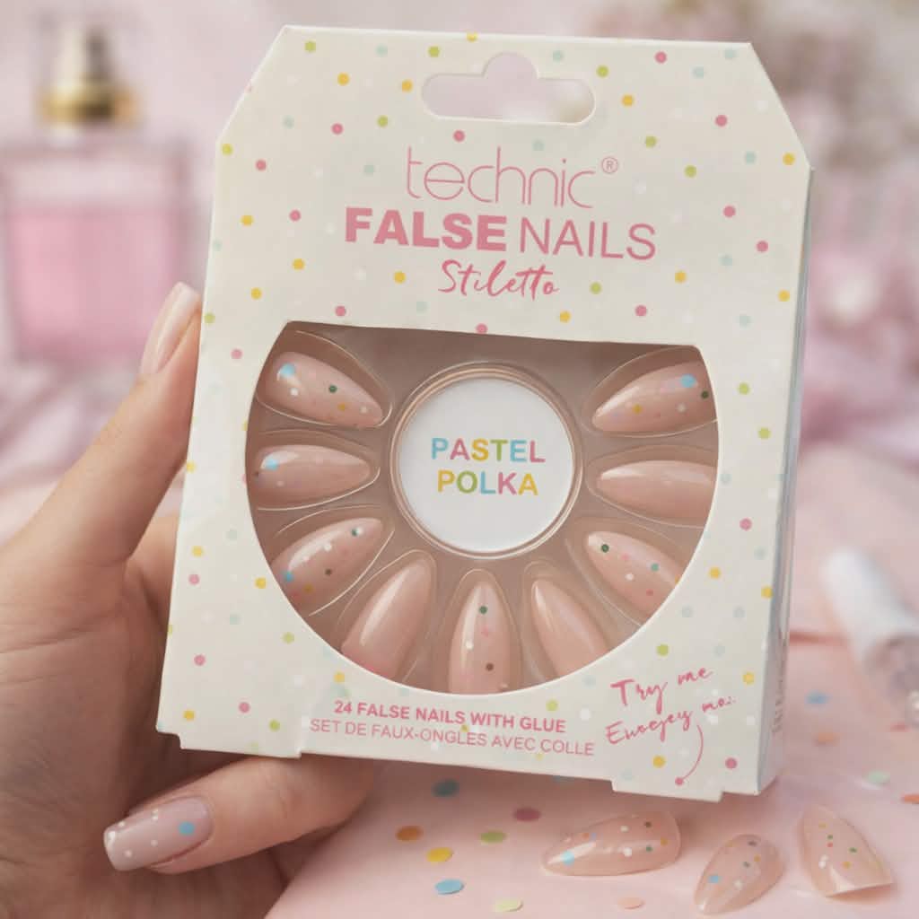 technic - Faux ongles Stiletto Pastel Polka