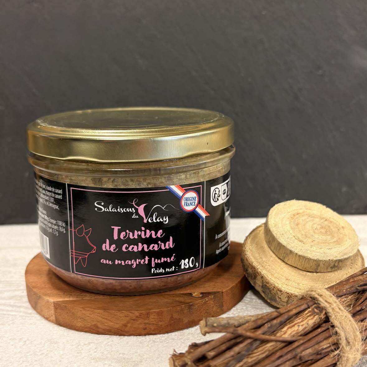 Terrine de canard au magret fumé /