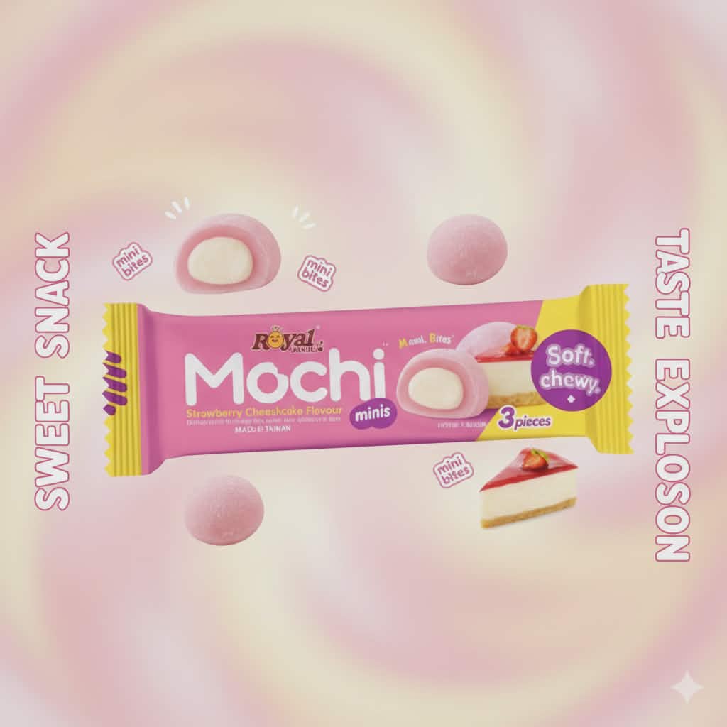 Mini Mochis Cheesecake à la fraise 40 Gr